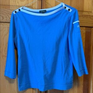 Ralph Lauren Blue and White trim with buttons
